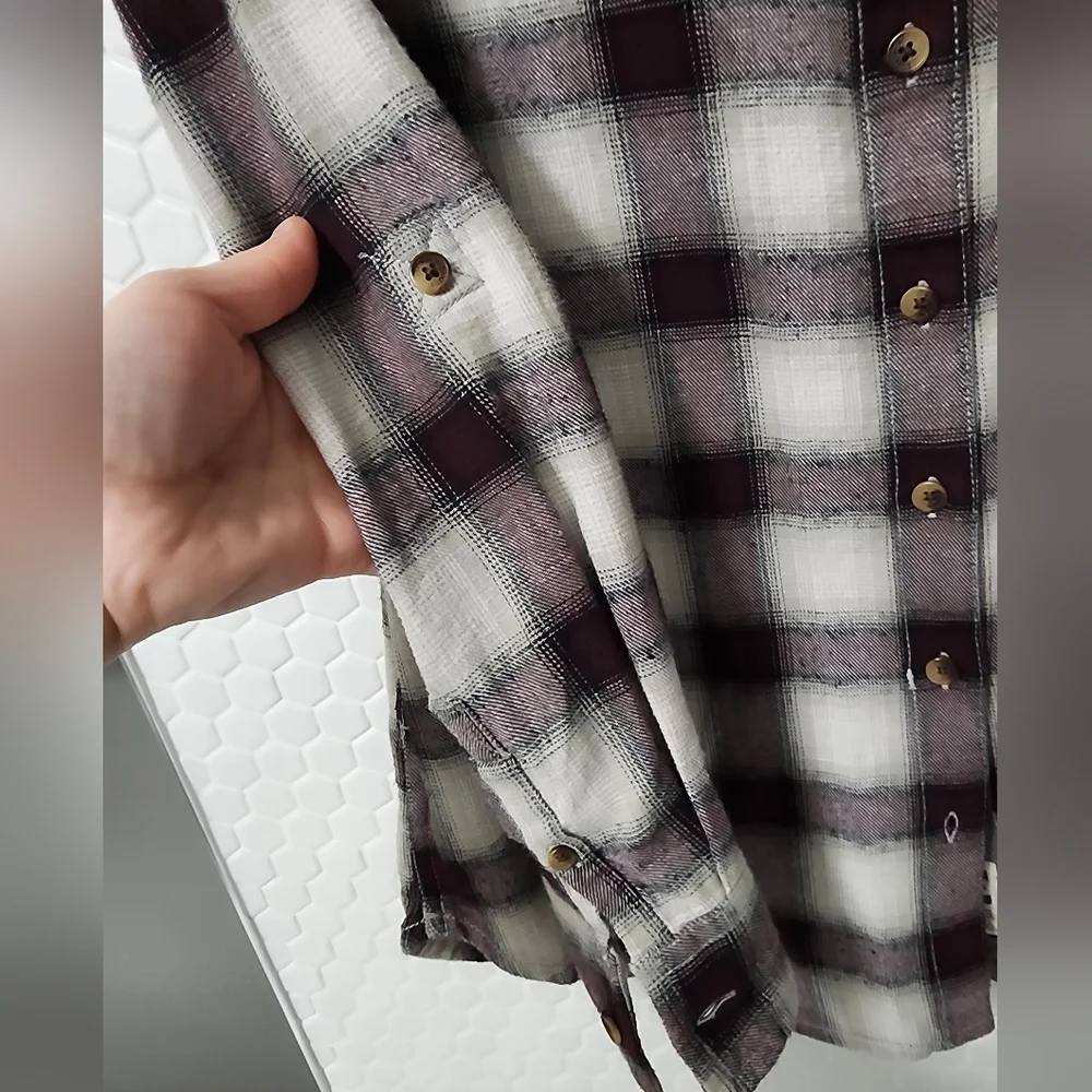 Roots Park Plaid Relaxed Button Down Shirt - Picture 5 of 7